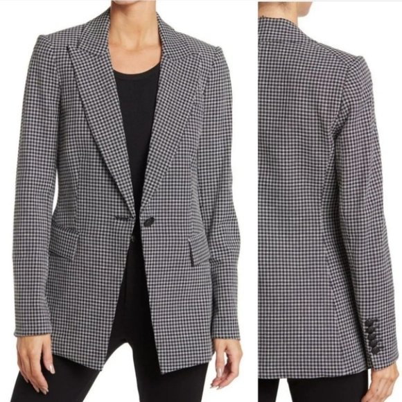 VERONICA BEARD LONG & LEAN Houndstooth DICKEY JACKET Size 8 - Picture 4 of 15